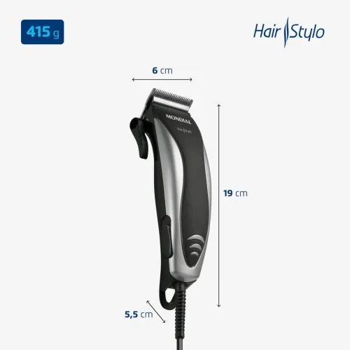 Máquina de cortar cabelo com 4 pentes e acessórios Hair Stylo - CR-02  110V