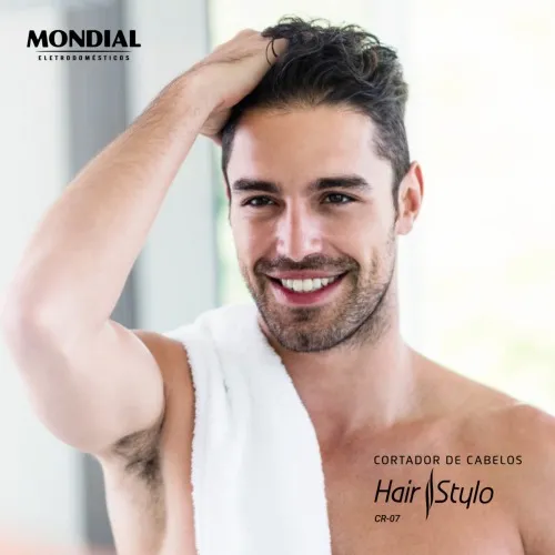 Máquina de cortar cabelo com 4 pentes e acessórios Hair Stylo - CR-07  110V