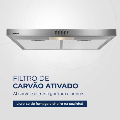 Depurador de ar em aço inox 60 cm 3 velocidades - DP60-01 110V Depurador de ar em aço inox 60 cm 3 velocidades - DP60-01 110V