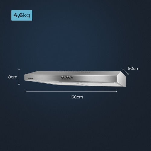 Depurador de ar em aço inox 60 cm 3 velocidades - DP60-01 110V Depurador de ar em aço inox 60 cm 3 velocidades - DP60-01 110V