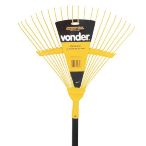 Vassoura para grama met�lica fixa com cabo - VD 203