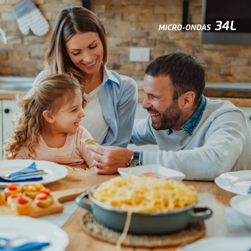 Micro-ondas 34 litros 1400W 10 níveis de potência - MO-02-34-W  110V Micro-ondas 34 litros 1400W 10 níveis de potência - MO-02-34-W  110V