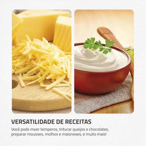 Mini Processador de alimentos 300 watts preto Turbo Pratic - MP-16-B  220V