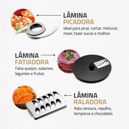 Multiprocessador de alimentos 1.000W 9 em 1 Turbo Chef - MPN-01-BF  110V Multiprocessador de alimentos 1.000W 9 em 1 Turbo Chef - MPN-01-BF  110V