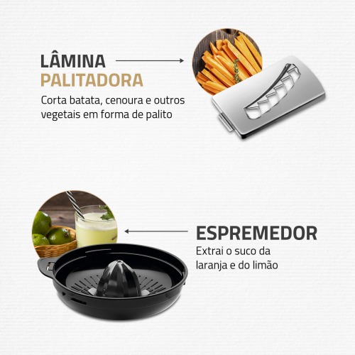 Multiprocessador de alimentos 1.000W 9 em 1 Turbo Chef - MPN-01-BF  110V Multiprocessador de alimentos 1.000W 9 em 1 Turbo Chef - MPN-01-BF  110V