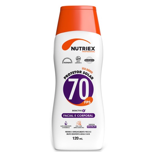 Protetor solar facial e corporal FPS70 120 ml - 64790 Protetor solar facial e corporal FPS70 120 ml - 64790