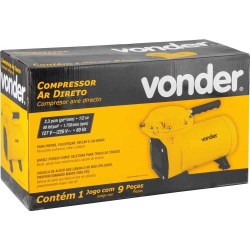 Compressor de ar direto 2,3 pés 1/2 hp com acessórios 110V/220V Compressor de ar direto 2,3 pés 1/2 hp com acessórios 110V/220V
