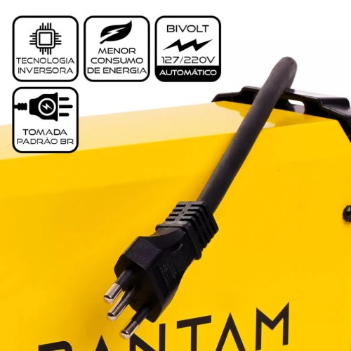 Inversora de solda 120A para eletrodo revestido bivolt - Bantam 2.5  110V/220V