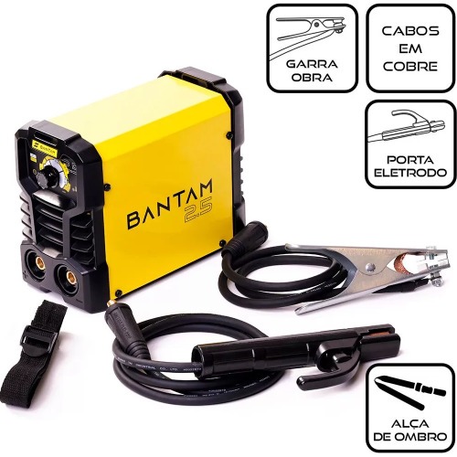 Inversora de solda 120A para eletrodo revestido bivolt - Bantam 2.5  110V/220V
