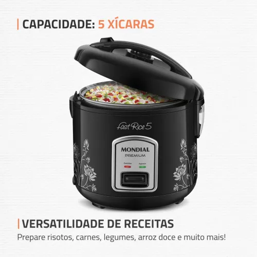 Panela elétrica de arroz 5 xícaras Pratic Rice 5 - NPE-08-5X  110V