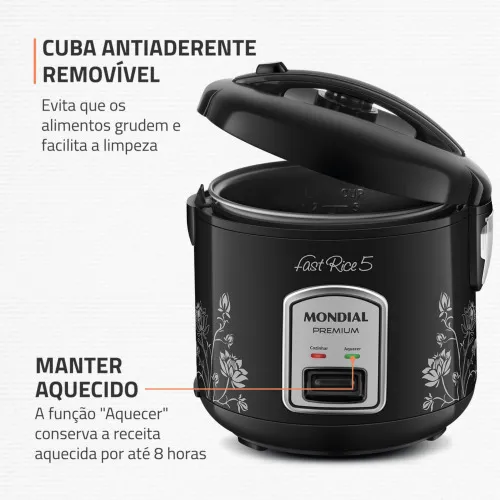 Panela elétrica de arroz 5 xícaras Pratic Rice 5 - NPE-08-5X  110V