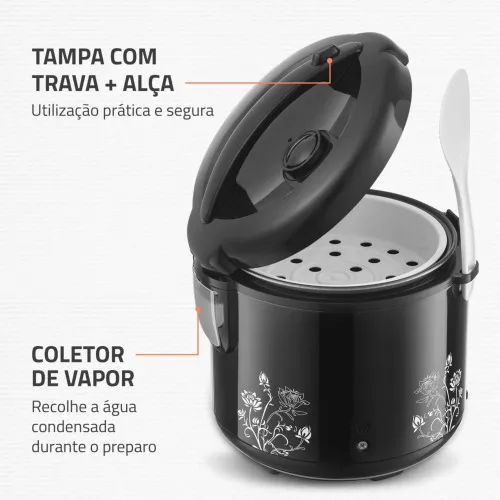 Panela elétrica de arroz 5 xícaras Pratic Rice 5 - NPE-08-5X  110V