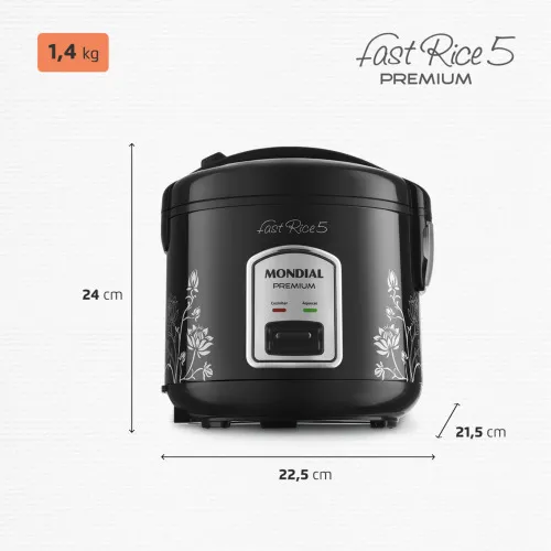 Panela elétrica de arroz 5 xícaras Pratic Rice 5 - NPE-08-5X  110V