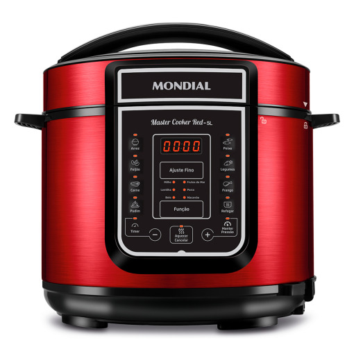 Panela de presso eltrica digital 5 litros Master Cook Red - PE-39  110V