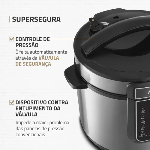 Panela de pressão elétrica digital 3 litros Master Cook 3L- PE-40  110V