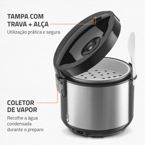 Panela elétrica de arroz 10 xícaras Pratic Rice 10i - PE-42-10X  110V