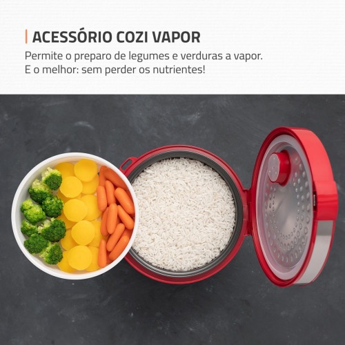 Panela elétrica de arroz 6 xícaras Pratic Rice 6i Red - PE-45-6X  110V Panela elétrica de arroz 6 xícaras Pratic Rice 6i Red - PE-45-6X  110V