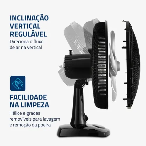 Ventilador de mesa 30 cm 6 pás com 3 velocidades - VSP-30-B  110V