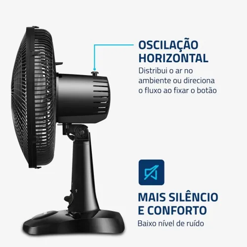 Ventilador de mesa 30 cm 6 pás com 3 velocidades - VSP-30-B  110V