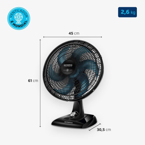 Ventilador de mesa 40 cm 6 ps com 3 velocidades - VSP-40-AP  110V