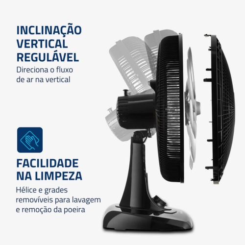 Ventilador de mesa 40 cm 6 pás com 3 velocidades Super Power - VSP-40-B  220V Ventilador de mesa 40 cm 6 pás com 3 velocidades Super Power - VSP-40-B  220V