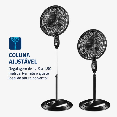 Ventilador de coluna 40 cm 6 pás Super Power - VSP-40C-NB  110V Ventilador de coluna 40 cm 6 pás Super Power - VSP-40C-NB  110V