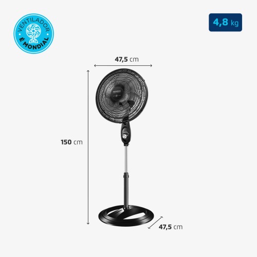 Ventilador de coluna 40 cm 6 pás Super Power - VSP-40C-NB  110V Ventilador de coluna 40 cm 6 pás Super Power - VSP-40C-NB  110V