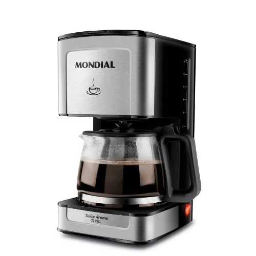 Cafeteira elétrica 800W jarra de vidro 32 xícaras Dolce Arome - C-44-32X-SI  110V