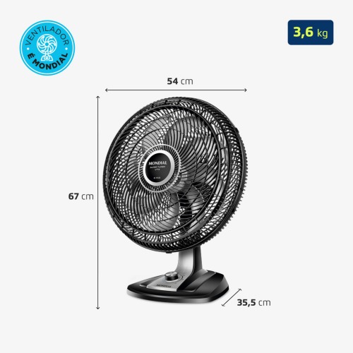 Ventilador de mesa 50 cm 8 pás 3 velocidades Turbo  110V Ventilador de mesa 50 cm 8 pás 3 velocidades Turbo  110V