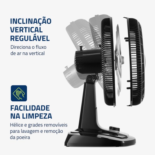 Ventilador de mesa 50 cm 8 pás 3 velocidades Turbo  110V Ventilador de mesa 50 cm 8 pás 3 velocidades Turbo  110V