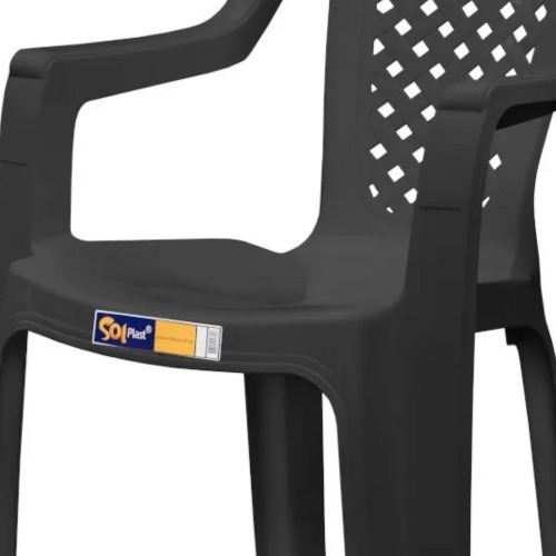 Cadeira plástica com braços - Jacarecica Cadeira plástica com braços - Jacarecica