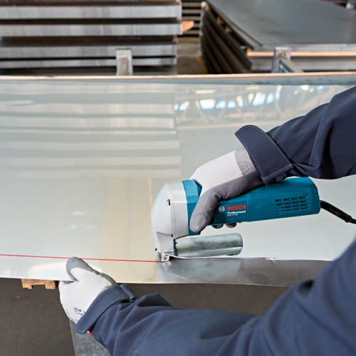 Tesoura faca 750 watts para cortes retos e curvos em ao - GSC 75-16  220V