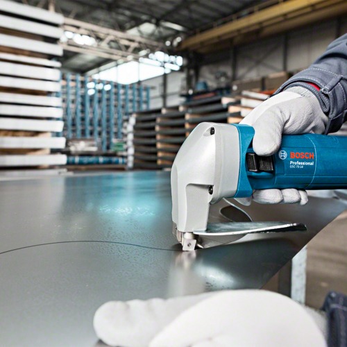 Tesoura faca 750 watts para cortes retos e curvos em ao - GSC 75-16  220V