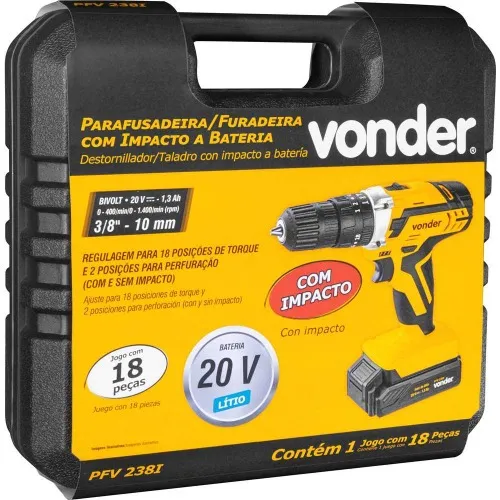 Furadeira Parafusadeira de impacto 3/8