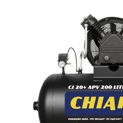 Compressor de ar 20 pés 200L 5 hp 175 lbs trifásico - CJ 20+ APV 200L Compressor de ar 20 pés 200L 5 hp 175 lbs trifásico - CJ 20+ APV 200L