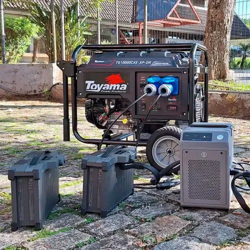 Gerador de energia 9 kva a gasolina bivolt para alimentar