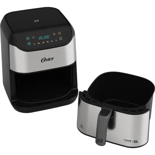 Fritadeira elétrica sem óleo air fryer digital 5L 1700W  Painel Touch - OFRT930  110V
