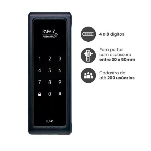 Fechadura digital de sobrepor com senha Smart lock - SL140 Fechadura digital de sobrepor com senha Smart lock - SL140