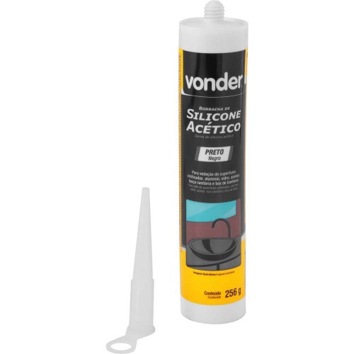 Silicone acético para vedação 256 gramas Silicone acético para vedação 256 gramas