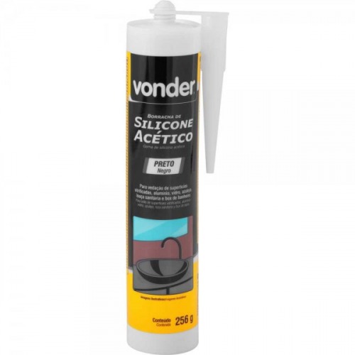 Silicone acético para vedação 256 gramas Silicone acético para vedação 256 gramas