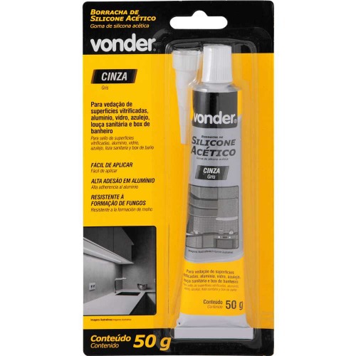 Silicone actico para vedao 50 gramas blister