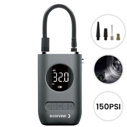 Mini Compressor de Ar portátil digital recarregável 150 PSI - BOM-8905 Mini Compressor de Ar portátil digital recarregável 150 PSI - BOM-8905