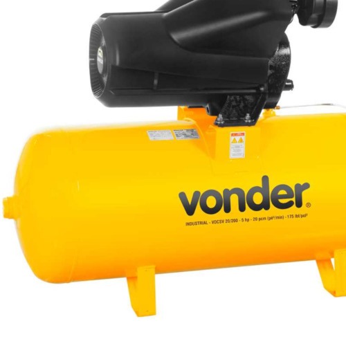 Compressor de ar 20 p�s 183L 5 hp 175 lbs trif�sico - VDCSV