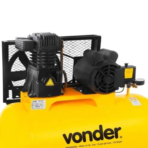 Compressor de ar 15 pés 122L 3 hp 125 lbs trifásico - VDCSL 