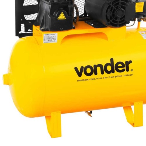 Compressor de ar 15 p�s 122L 3 hp 125 lbs trif�sico - VDCSL 