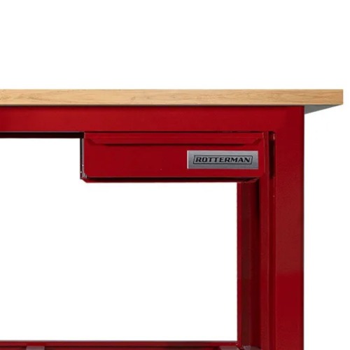 Bancada aberta 1500 x 600 mm com 1 gaveta tampo de madeira pinus - RLL-200 Bancada aberta 1500 x 600 mm com 1 gaveta tampo de madeira pinus - RLL-200