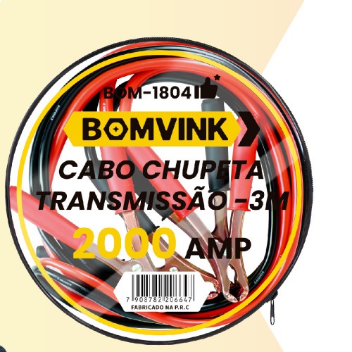 Cabo para transmiss�o de carga 2000A 3m - BOM-1804
