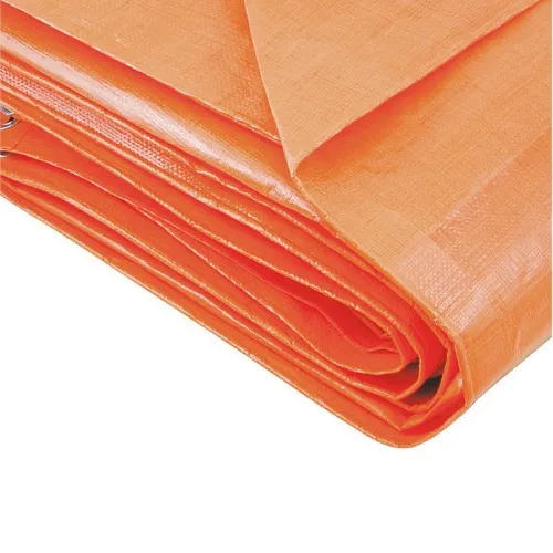Lona reforçada de polietileno laranja 10 m x 10 m  