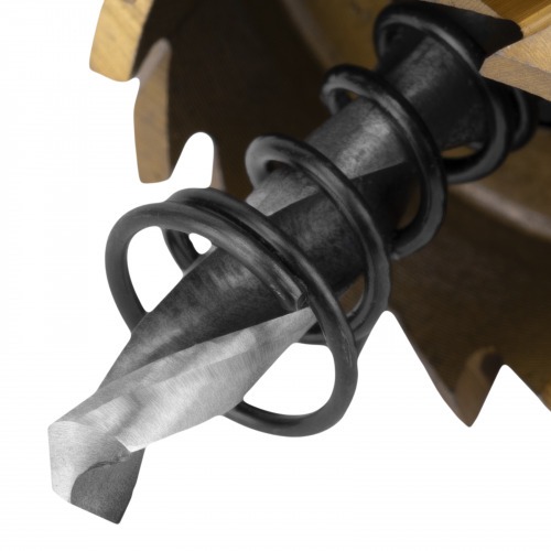 Serra copo para metal 25 mm revestimento em Nitreto de Titânio com suporte Serra copo para metal 25 mm revestimento em Nitreto de Titânio com suporte