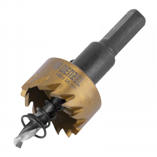 Serra copo para metal 25 mm revestimento em Nitreto de Titânio com suporte Serra copo para metal 25 mm revestimento em Nitreto de Titânio com suporte